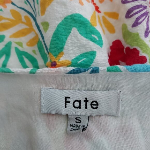 Fate Multi-Color Floral Print Mini Dress Size Small - Picture 5 of 7